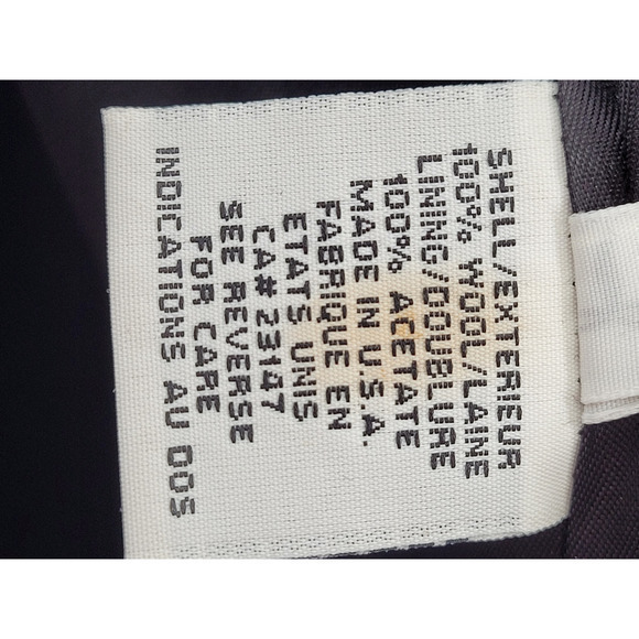 Vintage‎ Talbots Blue Double Breasted Academia Peacoat - Picture 14 of 15